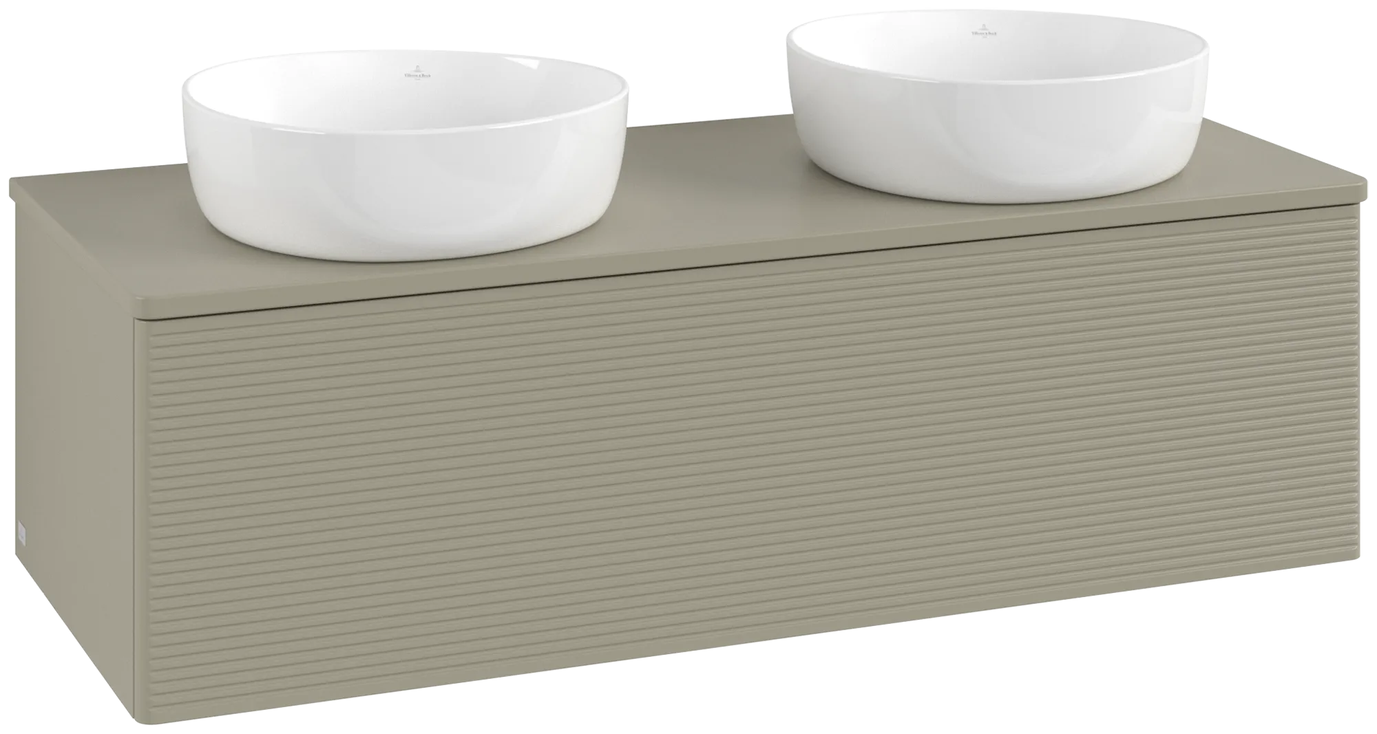 Bild von VILLEROY BOCH Antao Waschbeckenunterschrank, 1 Auszug, 1200 x 360 x 500 mm, Front mit Struktur, Stone Grey Matt Lacquer / Stone Grey Matt Lacquer #K35150HK