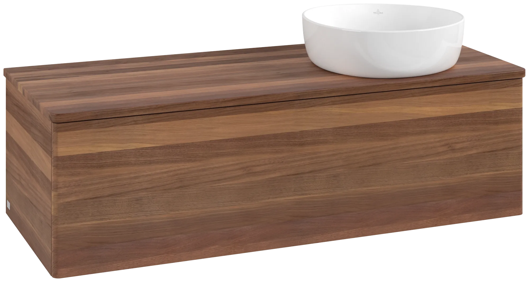 Bild von VILLEROY BOCH Antao Waschbeckenunterschrank, 1 Auszug, 1200 x 360 x 500 mm, Front ohne Struktur, Warm Walnut / Warm Walnut #K34012HM