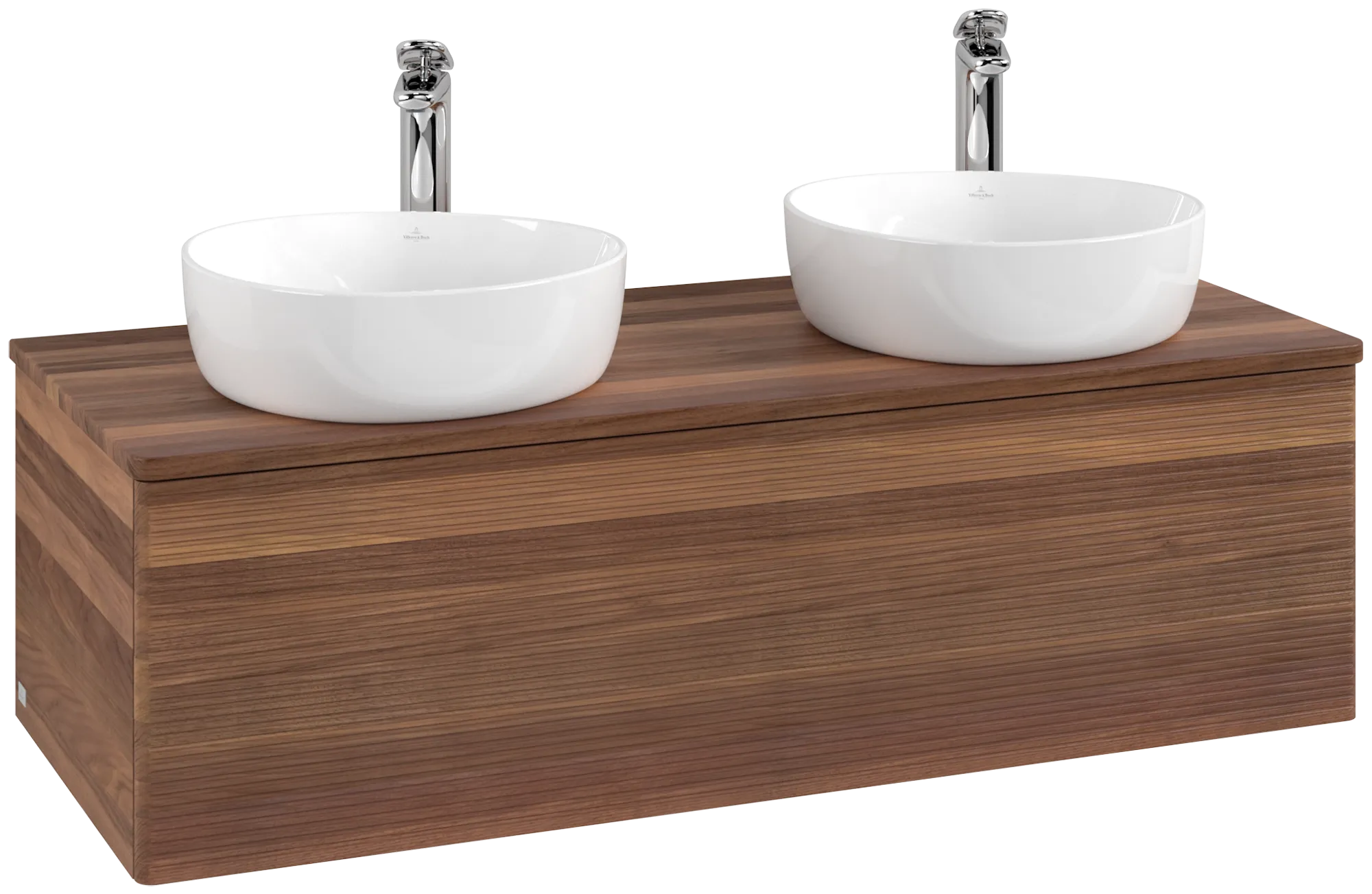 Bild von VILLEROY BOCH Antao Waschbeckenunterschrank, 1 Auszug, 1200 x 360 x 500 mm, Front mit Struktur, Warm Walnut / Warm Walnut #K35152HM