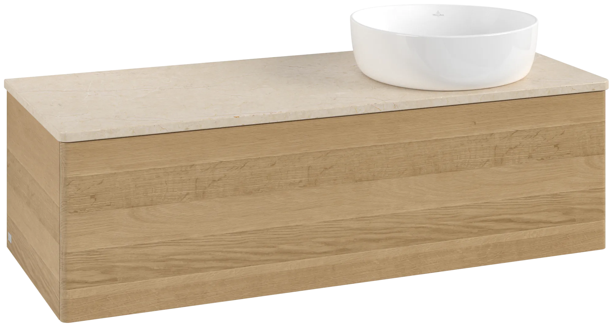 Bild von VILLEROY BOCH Antao Waschbeckenunterschrank, 1 Auszug, 1200 x 360 x 500 mm, Front ohne Struktur, Honey Oak / Botticino #K34013HN