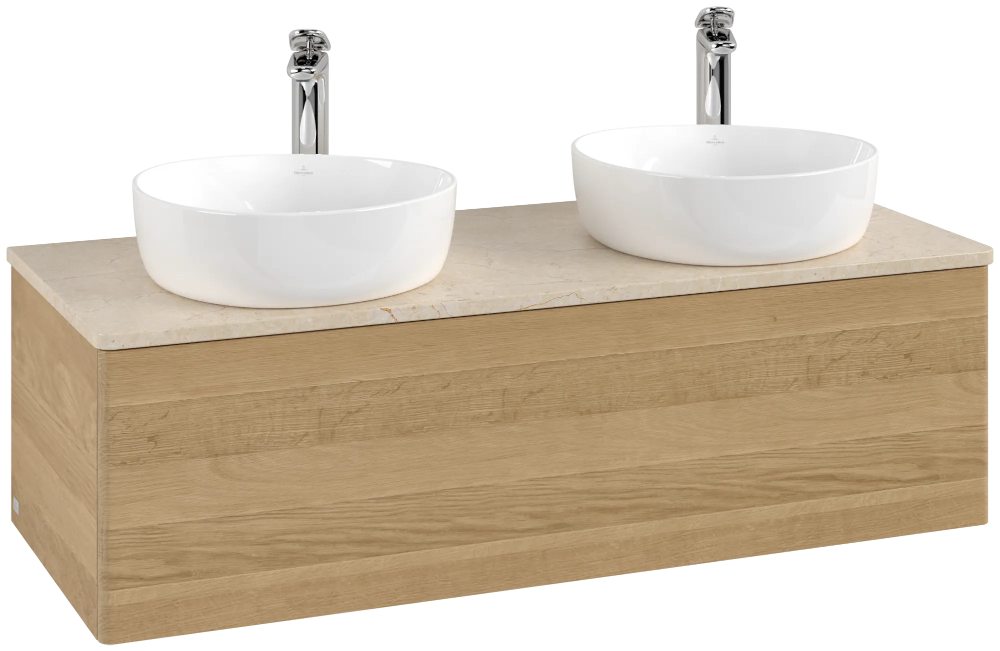 Bild von VILLEROY BOCH Antao Waschbeckenunterschrank, 1 Auszug, 1200 x 360 x 500 mm, Front ohne Struktur, Honey Oak / Botticino #K35053HN