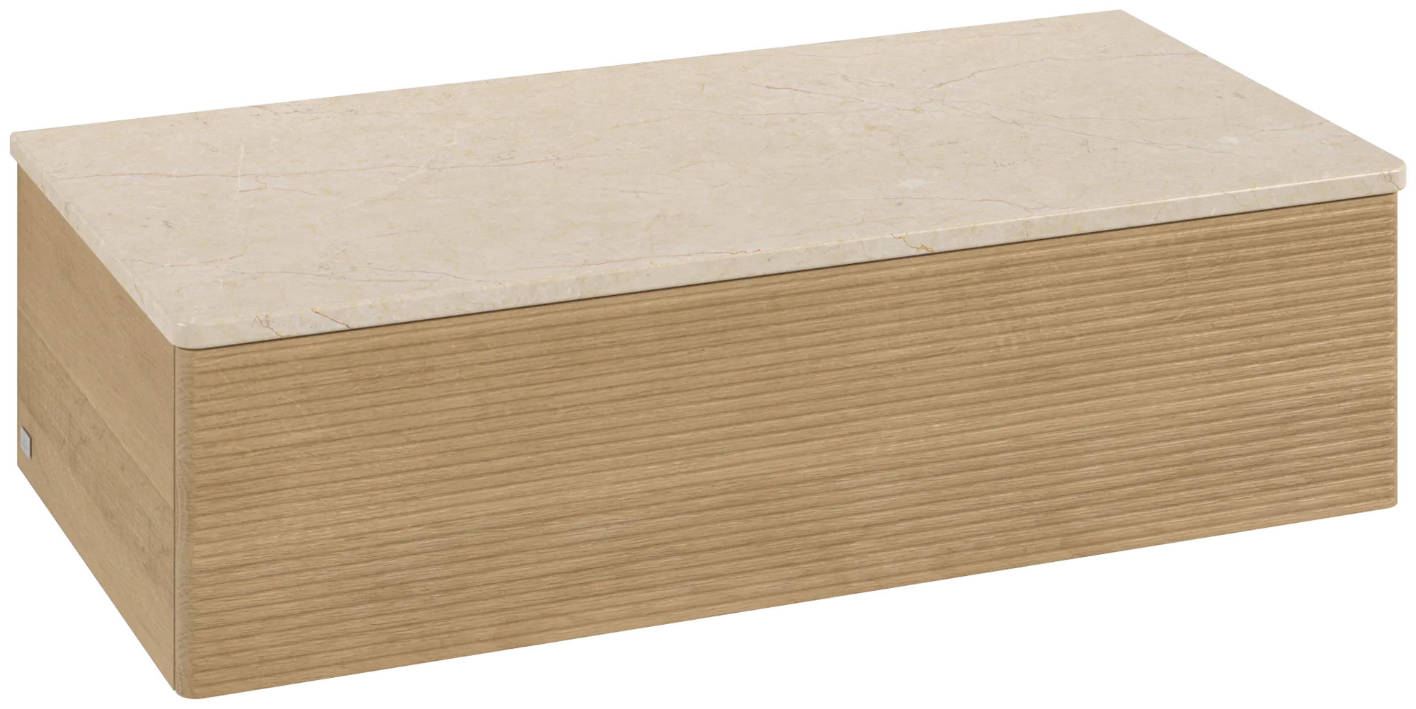 Bild von VILLEROY BOCH Antao Sideboard, 1 Auszug, 1000 x 268 x 500 mm, Front mit Struktur, Honey Oak / Botticino #K40103HN