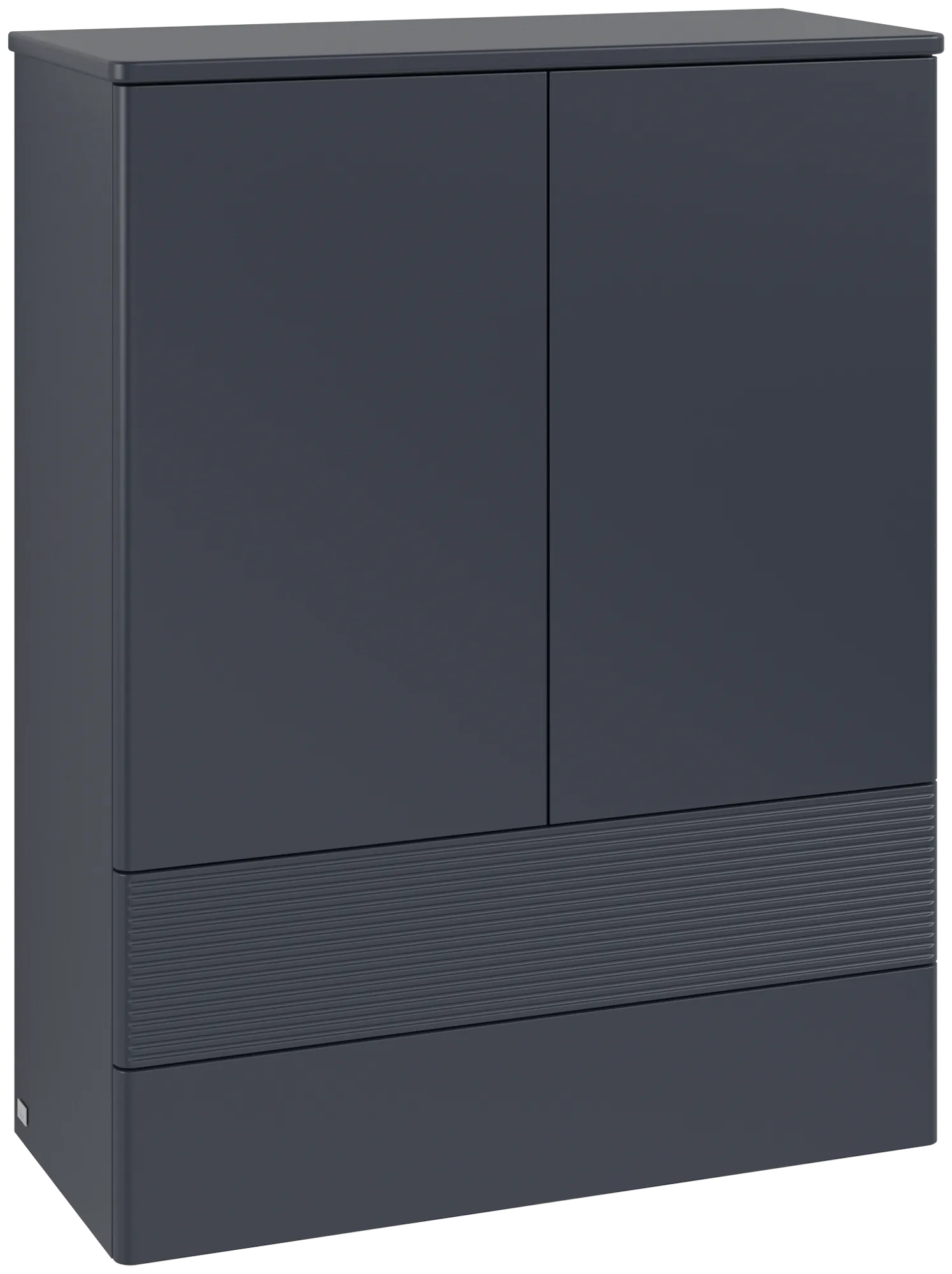 Obrázek VILLEROY BOCH Antao Highboard, 2 doors, 814 x 1039 x 356 mm, Front with grain texture, Midnight Blue Matt Lacquer / Midnight Blue Matt Lacquer #K47100HG