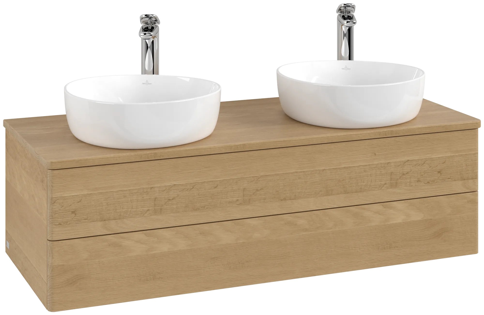 Bild von VILLEROY BOCH Antao Waschbeckenunterschrank, mit Beleuchtung, 2 Auszüge, 1200 x 360 x 500 mm, Front ohne Struktur, Honey Oak / Honey Oak #L24051HN