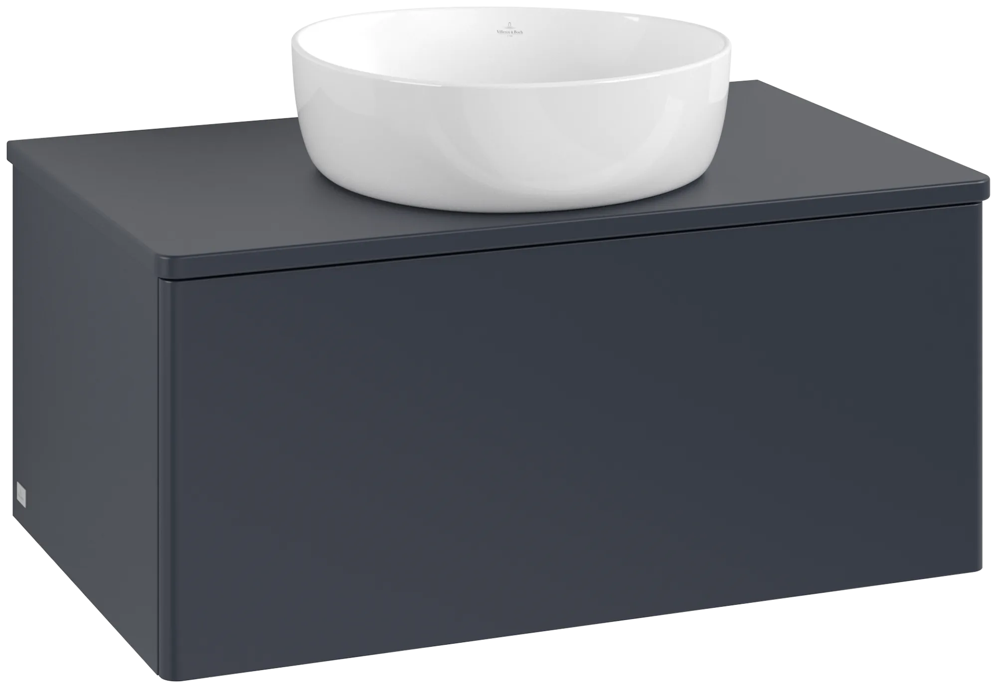 Bild von VILLEROY BOCH Antao Waschbeckenunterschrank, mit Beleuchtung, 1 Auszug, 800 x 360 x 500 mm, Front ohne Struktur, Midnight Blue Matt Lacquer / Midnight Blue Matt Lacquer #L30050HG