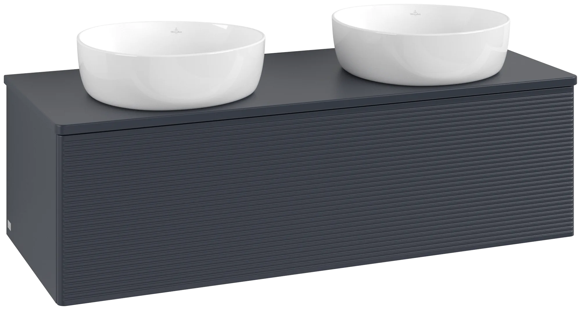 Bild von VILLEROY BOCH Antao Waschbeckenunterschrank, mit Beleuchtung, 1 Auszug, 1200 x 360 x 500 mm, Front mit Struktur, Midnight Blue Matt Lacquer / Midnight Blue Matt Lacquer #L35110HG