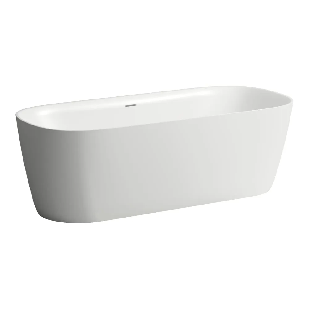 Picture of LAUFEN MEDA Freestanding bathtub, made of Marbond composite material 1800 x 800 x 590 mm #H2201121670001 - 167 - Traffic grey matt outside / white glossy inside