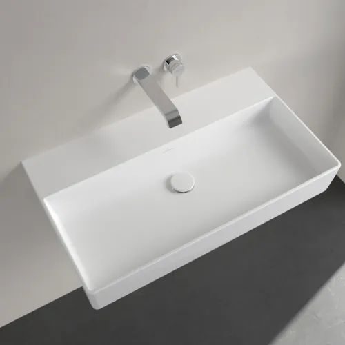 Bild von VILLEROY BOCH Memento 2.0 Waschbecken, 800 x 470 x 140 mm, Weiß Alpin CeramicPlus, ohne Überlauf #4A2283R1