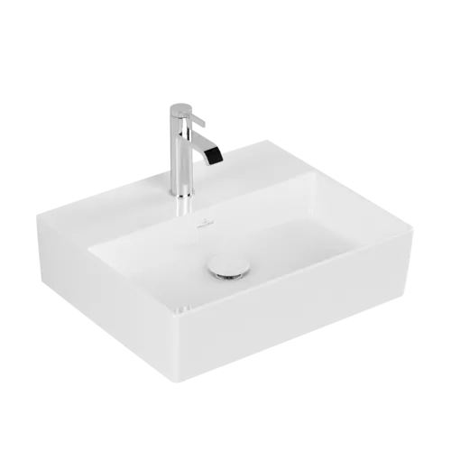Bild von VILLEROY BOCH Memento 2.0 Waschbecken, 500 x 420 x 140 mm, Weiß Alpin CeramicPlus, ohne Überlauf #4A2251R1