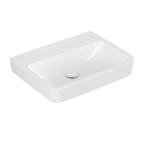 Bild von VILLEROY BOCH O.novo Waschbecken, 600 x 460 x 175 mm, Weiß Alpin CeramicPlus, ohne Überlauf, Rückseite und Unterseite geschliffen #4A416FR1