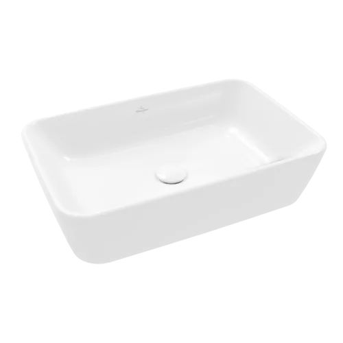 Bild von VILLEROY BOCH Architectura Aufsatzwaschbecken, 600 x 405 x 155 mm, Weiß Alpin CeramicPlus, mit Überlauf #5A2760R1