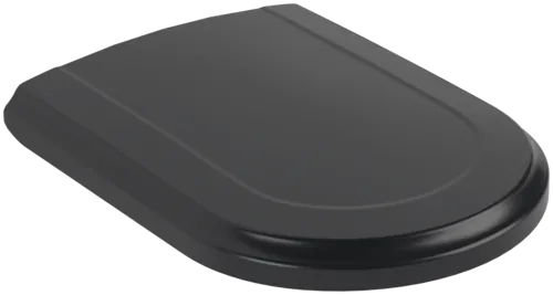 Bild von VILLEROY BOCH Hommage WC-Sitz, mit Absenkautomatik (SoftClosing), mit abnehmbaren Sitz (QuickRelease), Pure Black #8809S1R7