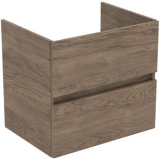 Bild von IDEAL STANDARD Eurovit+ Möbelwaschtischunterschrank 600x440mm, mit 2 Softclose Auszügen #R0259Y9 - nussbaum geflammt