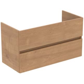 Picture of IDEAL STANDARD Eurovit+ 100cm wall mounted vanity unit with 2 drawers, natural oak #R0265Y8 - Natural Oak