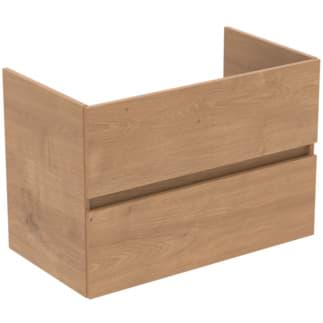 Obrázek IDEAL STANDARD Toaletní skříňka Eurovit+ 800x440 mm, se 2 výsuvy s měkkým zavíráním #R0263Y8 - dub Hamilton