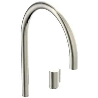 Picture of IDEAL STANDARD Solos sequential basin mixer with round spout, silver storm #A7830GN - Ultra Steel