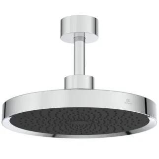 Picture of IDEAL STANDARD Solos round single function 330mm single function showerhead with light, vertical arm #A7888AA - Chrome