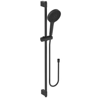 Picture of IDEAL STANDARD Solos 900mm shower rail set with 130mm 3 function handspray, silk black #A7898XG - Silk Black