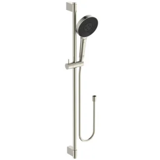 Picture of IDEAL STANDARD Solos 900mm shower rail set with 130mm 3 function handspray, silver storm #A7898GN - Ultra Steel