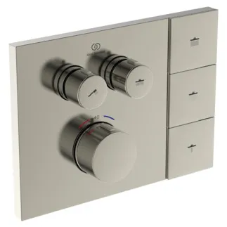 Picture of IDEAL STANDARD Ceratherm Solos thermostatic shower mixer for remote control, silver storm #A7894GN - Ultra Steel