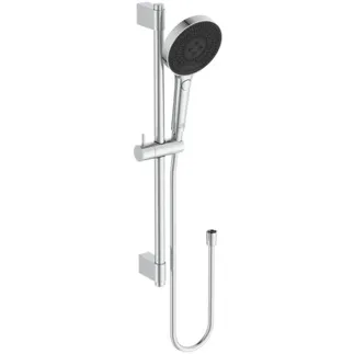 Picture of IDEAL STANDARD Solos 600mm shower rail set with 130mm 3 function handspray #A7897AA - Chrome
