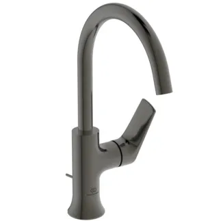 Picture of IDEAL STANDARD La Dolce Vita basin mixer, high spout, 169mm projection #BD657A5 - Magnetic Grey