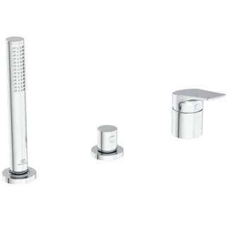 Picture of IDEAL STANDARD La Dolce Vita 3 Taphole rim mounted bath shower mixer, chrome #BD670AA - Chrome