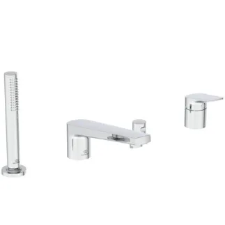 Picture of IDEAL STANDARD La Dolce Vita 4 taphole rim mounted bath shower mixer, chrome #BD671AA - Chrome
