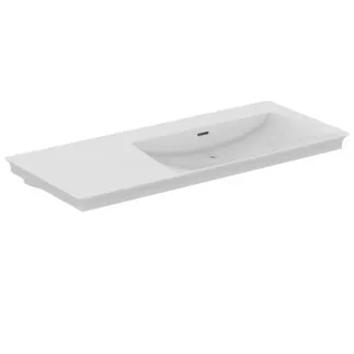 Picture of IDEAL STANDARD La Dolce Vita furniture washbasin 1260x535mm, without tap hole, with overflow hole (slotted) #E2707MA - White (Alpine) with Ideal Plus
