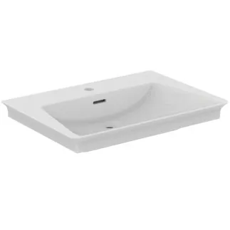 Picture of IDEAL STANDARD La Dolce Vita furniture washbasin 660x470mm, with 1 tap hole, with overflow hole (slotted) #E2644MA - White (Alpine) with Ideal Plus