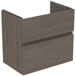Picture of IDEAL STANDARD Finesse 60cm x 38cm wall mounted vanity unit with 2 drawers, dark elm #E3379UR - Dark Elm