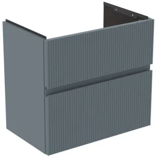 Picture of IDEAL STANDARD Finesse 60cm x 38cm wall mounted vanity unit with 2 drawers, matt ash blue #E3379UQ - Matt Ashblue