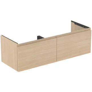 Picture of IDEAL STANDARD Finesse 120cm x 44cm wall mounted vanity unit with 2 drawers, white oak #E3389US - White Oak