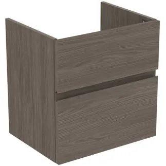 Picture of IDEAL STANDARD Finesse 60cm wall mounted washbasin with 2 drawers, dark elm #E3409UR - Dark Elm