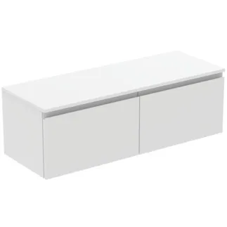 Obrázek IDEAL STANDARD Toaletní skříňka Finesse 1202x440 mm, se 2 výsuvnými přihrádkami Soft-Close, s horní deskou #E3425Y1 - matná bílá