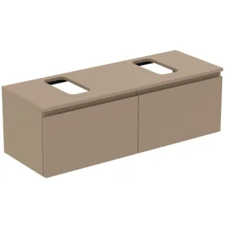 Obrázek IDEAL STANDARD Toaletní skříňka Finesse 1202x440 mm, se 2 výsuvy Soft-Close, s umyvadlovou deskou #E3475UP