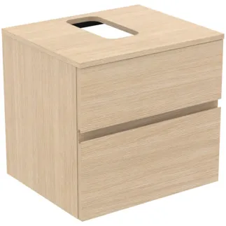 Obrázek IDEAL STANDARD Toaletní skříňka Finesse 602x505 mm, se 2 výsuvy Soft-Close, s umyvadlovou deskou #E3496US
