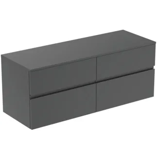 Obrázek IDEAL STANDARD Toaletní skříňka Finesse 1402x505 mm, se 4 výsuvnými přihrádkami s měkkým zavíráním, s horní deskou #E3441Y2 - antracit matný