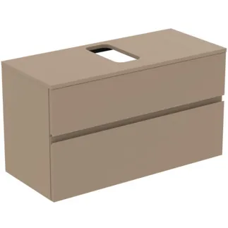 Picture of IDEAL STANDARD Finesse vanity unit 1002x440mm, with 2 soft-close pull-outs, with washbasin plate #E3478UP