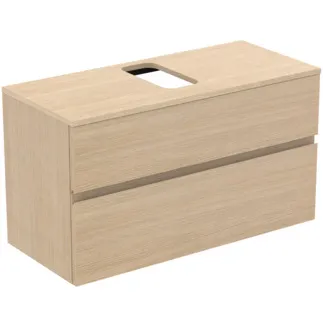 Obrázek IDEAL STANDARD Toaletní skříňka Finesse 1002x440 mm, se 2 výsuvy Soft-Close, s umyvadlovou deskou #E3478US