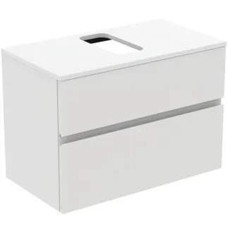 Obrázek IDEAL STANDARD Toaletní skříňka Finesse 802x440 mm, se 2 výsuvnými přihrádkami Soft-Close, s horní deskou #E3477Y1 - matná bílá