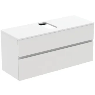 Obrázek IDEAL STANDARD Toaletní skříňka Finesse 1202x440 mm, se 2 výsuvnými přihrádkami Soft-Close, s horní deskou #E3479Y1 - matná bílá