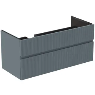 Picture of IDEAL STANDARD Finesse 120cm x 50cm wall mounted vanity unit with 2 drawers, left-hand, matt ash blue #E3447UQ - Matt Ashblue