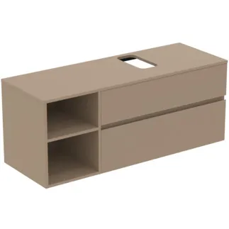 Obrázek IDEAL STANDARD Toaletní skříňka Finesse 1402x505 mm, se 2 výsuvy Soft-Close, s umyvadlovou deskou #E3505UP