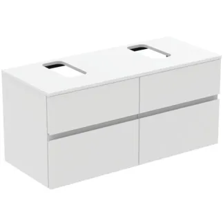 Picture of IDEAL STANDARD Finesse vanity unit 1202x505mm, with 4 soft-close pull-outs, with vanity top #E3506Y1 - matt white