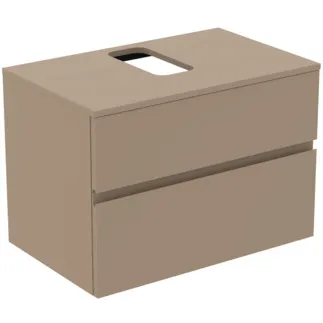 Picture of IDEAL STANDARD Finesse vanity unit 802x505mm, with 2 soft-close pull-outs, with washbasin plate #E3498UP