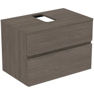 Picture of IDEAL STANDARD Finesse vanity unit 802x505mm, with 2 soft-close pull-outs, with washbasin plate #E3498UR