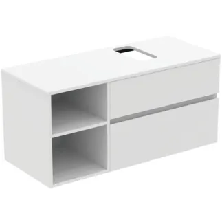 Picture of IDEAL STANDARD Finesse vanity unit 1202x505mm, with 2 soft-close pull-outs, with vanity top #E3508Y1 - matt white