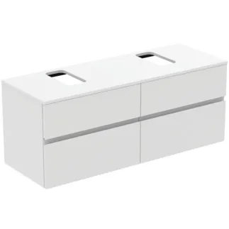 Picture of IDEAL STANDARD Finesse vanity unit 1402x505mm, with 4 soft-close pull-outs, with vanity top #E3507Y1 - matt white