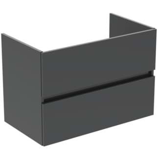 Picture of IDEAL STANDARD Eurovit+ 80cm wall mounted vanity unit with 2 drawers, mid grey #R0263TI - Mid Grey